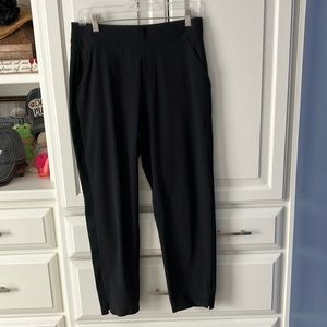 Athleta black size 10 joggers. With tuxedo striped down the sides.